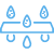 Icono de tratamiento de agua para evitar la incrustación.